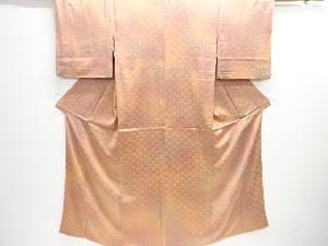 花模様織り出し暈し付け下げ色無地着物